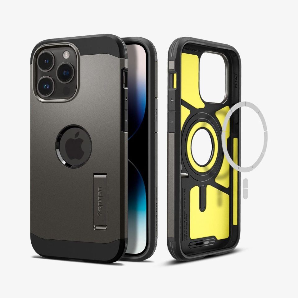 iPhone 14 Pro Kılıf, Spigen Tough Armor MagFit (MagSafe Uyumlu) Gunmetal