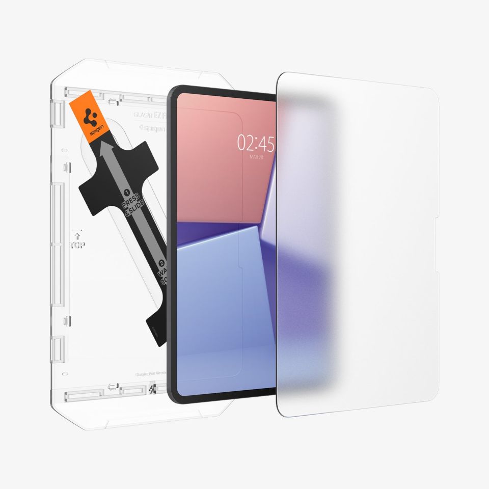 Spigen iPad Pro 11'' (2025/2024) ile Uyumlu Defter Kağıt Hissiyatlı Ekran Koruyucu Kolay Kurulum Paper Touch EZ Fit - AGL07789
