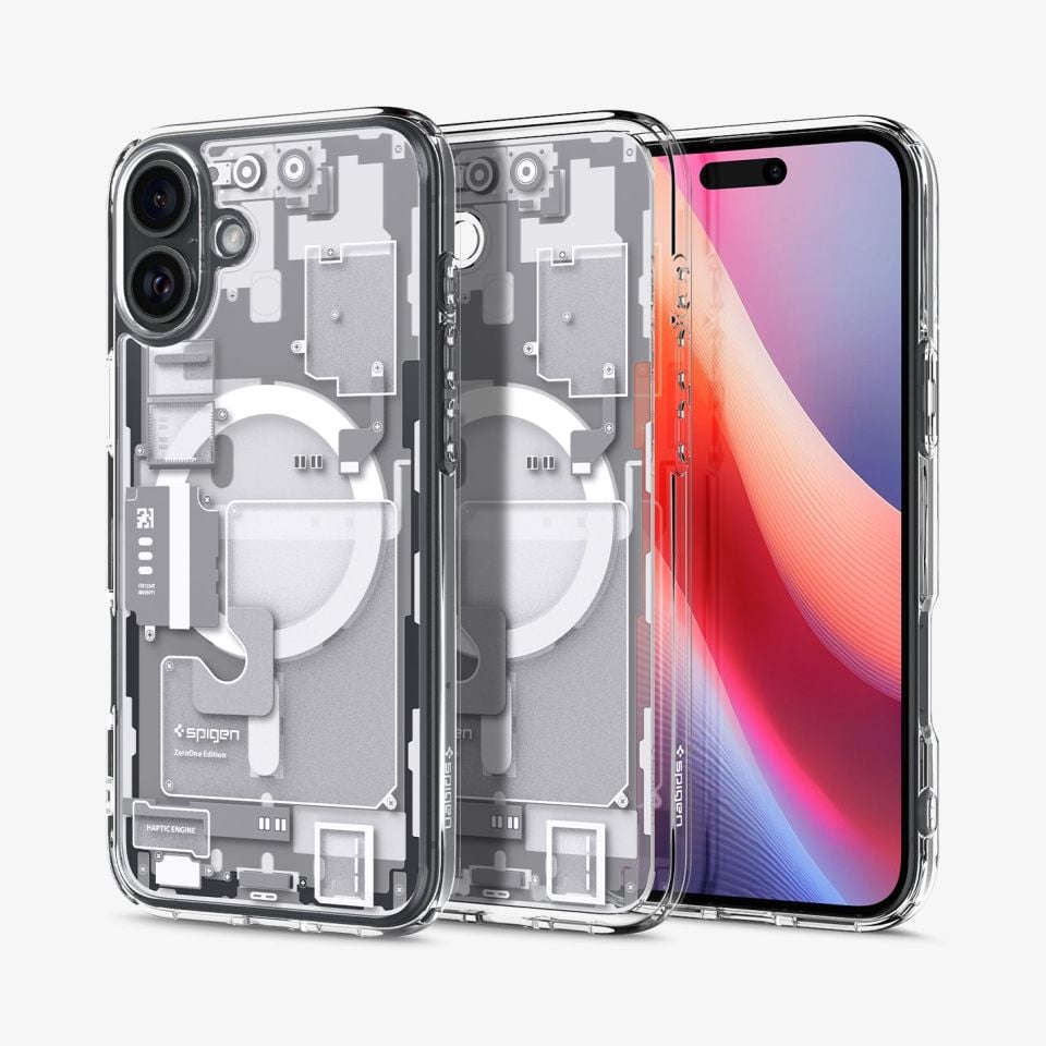 Spigen iPhone 16 Plus Kılıf Ultra Hybrid MagFit MagSafe Özellikli Zero One White
