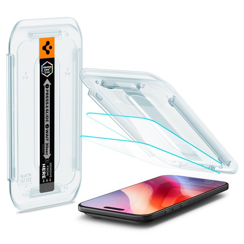 Spigen iPhone Air Cam Ekran Koruyucu Kolay Kurulum GLAS.tR EZ Fit Slim HD (2 Adet)