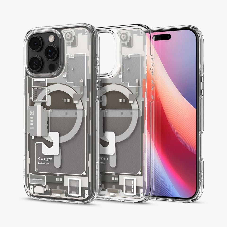 Spigen iPhone 16 Pro Kılıf Ultra Hybrid MagFit MagSafe Özellikli Zero One Natural Titanium