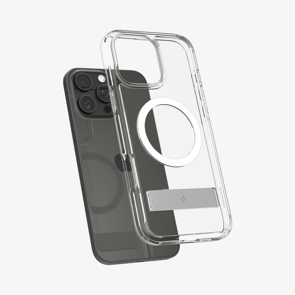 Spigen iPhone 16 Pro Max Kılıf Ultra Hybrid S MagFit MagSafe Özellikli Crystal Clear