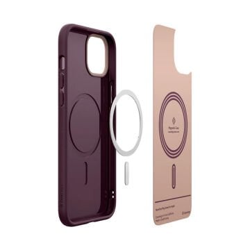 iPhone 15 Kılıf, Caseology Nano Pop Mag (MagSafe Uyumlu) Burgundy Bean