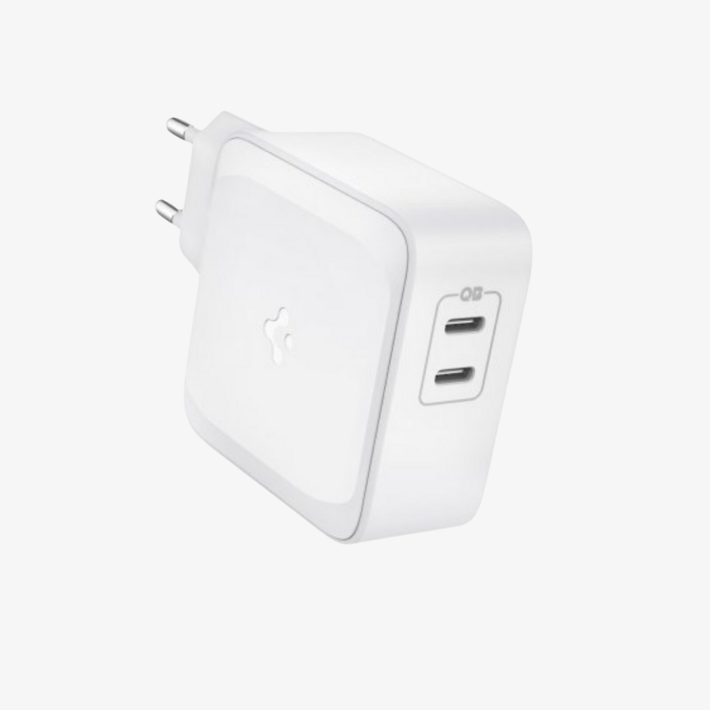 Spigen 65W USB-C 2 Port Yüksek Hızlı Şarj Aleti / Şarj Isısını Düşürür GaN Destekli Akım Korumalı Güç Adaptörü iPhone & Android & iPad & MacBook Type-C 