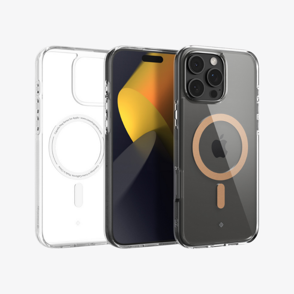 Spigen Caseology iPhone 16 Pro Kılıf Capella Mag MagSafe Özellikli Clear Sepia Gold