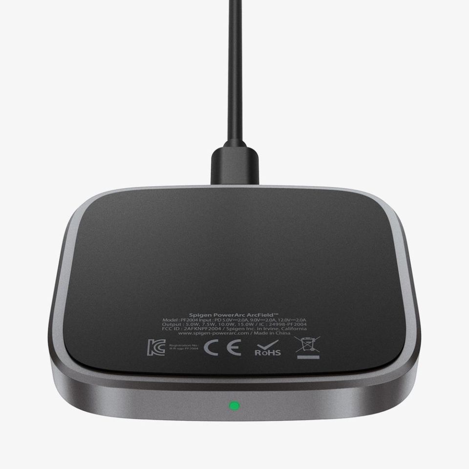 Spigen PowerArc ArcField 15W Max Hızlı Kablosuz Şarj Cihazı (iOS 7.5W / Android 10W / Pixel 15W)