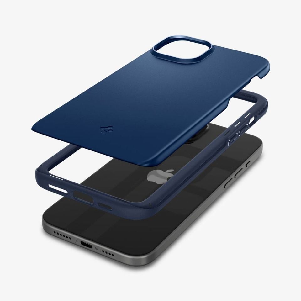 iPhone 15 Kılıf, Spigen Thin Fit Navy Blue