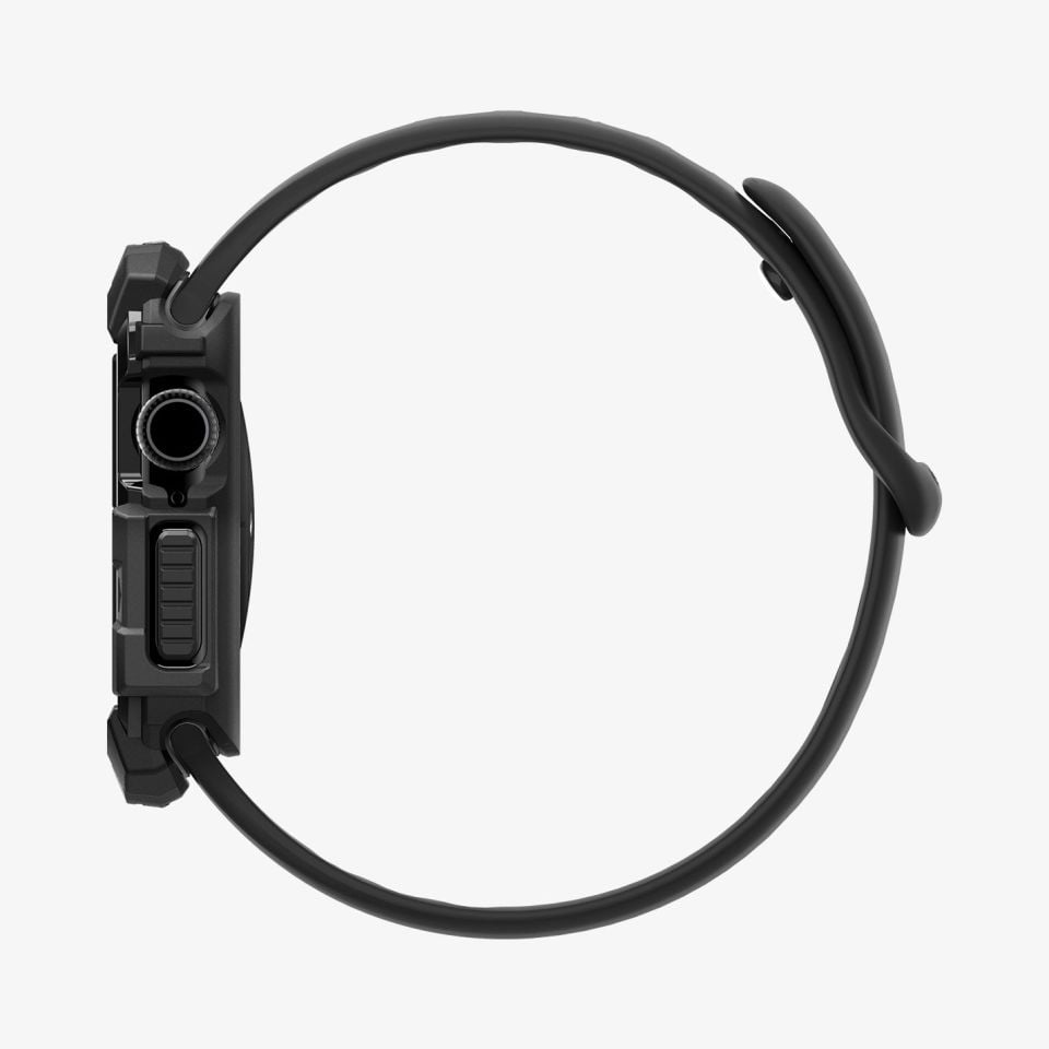 Spigen Apple Watch 46mm Seri 10 Kılıf Rugged Armor Matte Black