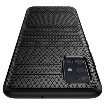 Galaxy A51 Kılıf, Spigen Liquid Air Matte Black