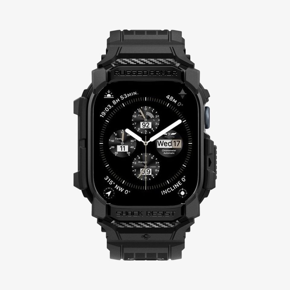 Spigen Apple Watch 42mm Seri 10 Kılıf & Kordon Kayış Rugged Armor Pro