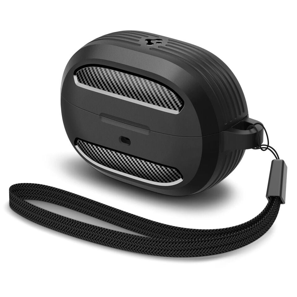 Spigen Audio TWS P10 Kulaklık Kılıfı Ekstra Dayanıklı Kılıf Rugged Armor Hava Kanalı Teknolojisi™ Askeri Sınıf Koruma Çift Katman Kılıf Matte Black