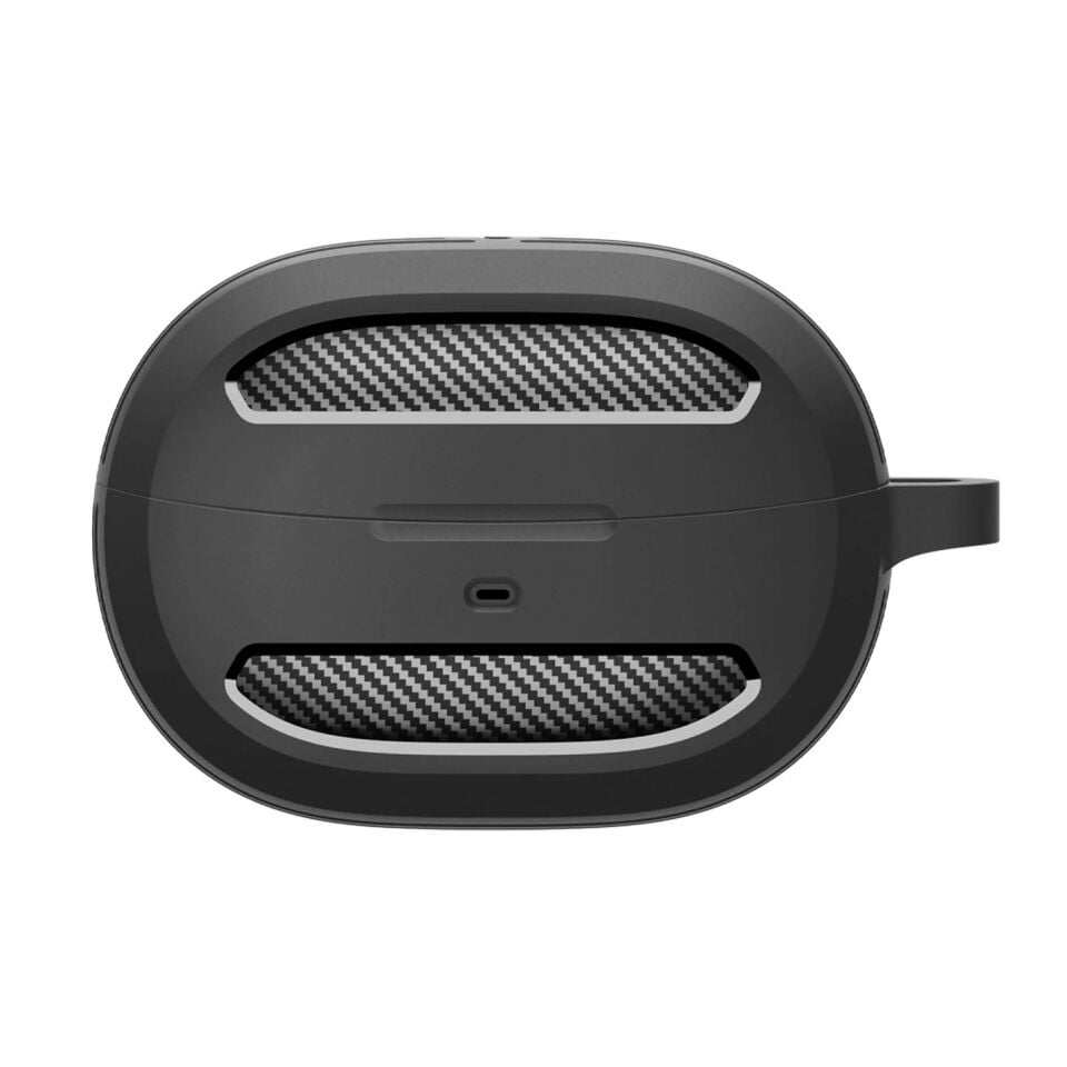 Spigen Audio TWS P10 Kulaklık Kılıfı Ekstra Dayanıklı Kılıf Rugged Armor Hava Kanalı Teknolojisi™ Askeri Sınıf Koruma Çift Katman Kılıf Matte Black
