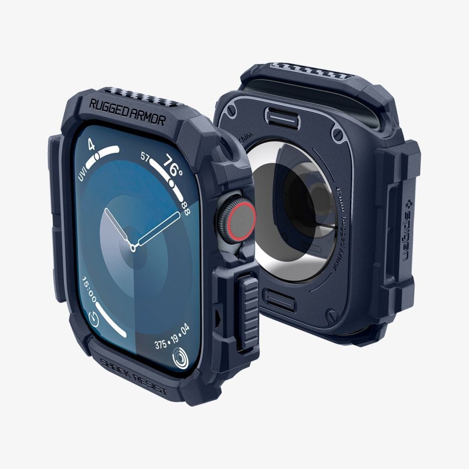 Spigen Apple Watch 42mm Seri 10 Kılıf Rugged Armor Navy Blue