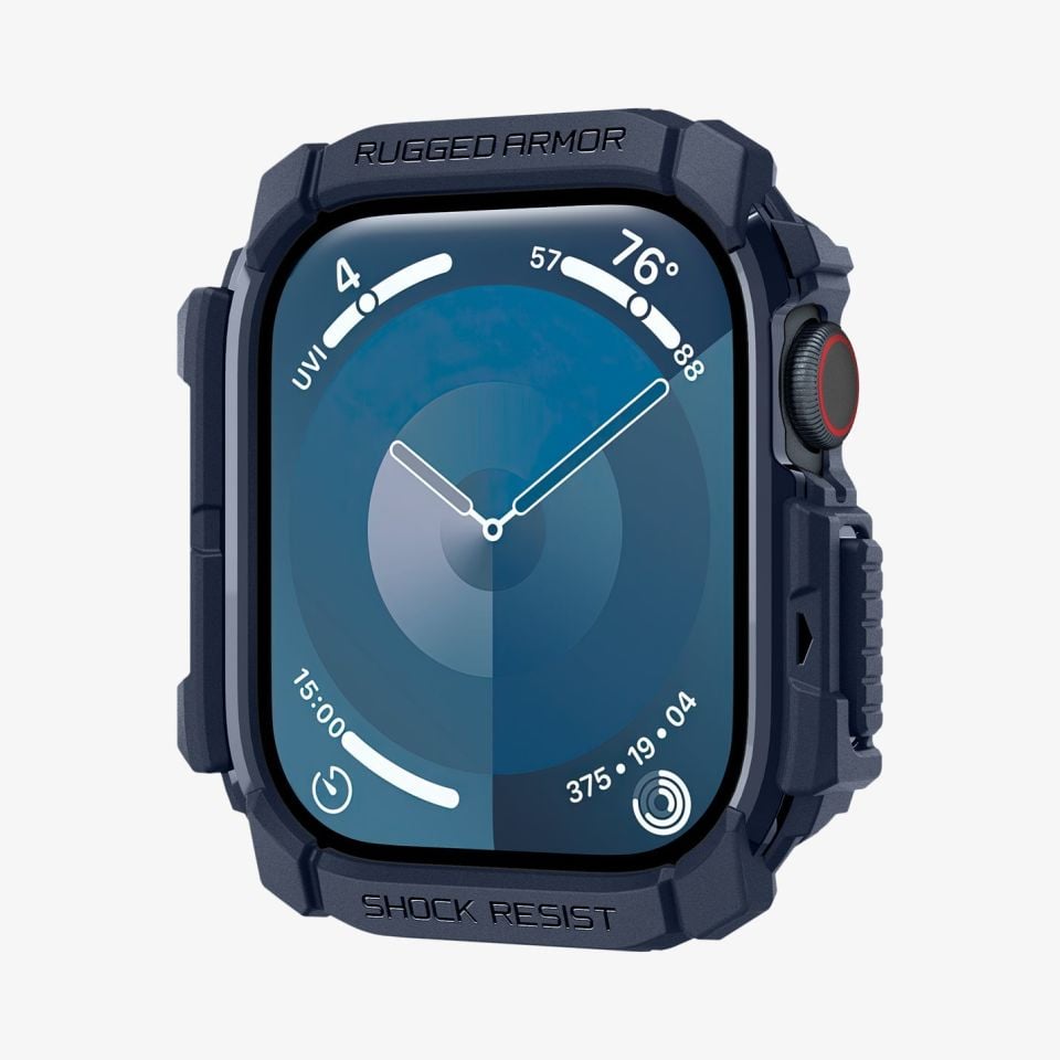 Spigen Apple Watch 42mm Seri 10 Kılıf Rugged Armor Navy Blue