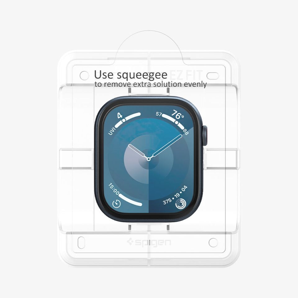 Spigen Apple Watch 46mm Seri 10 Ekran Koruyucu Kolay Kurulum Elite Shield EZ Fit (2 Adet)