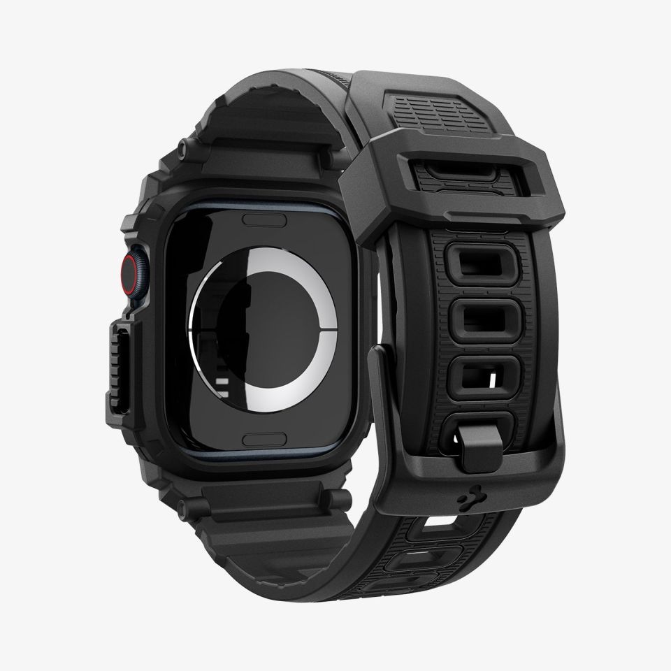 Spigen Apple Watch 46mm Seri 10 Kılıf & Kordon Kayış Rugged Armor Pro