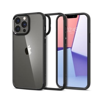 iPhone 13 Pro Max Kılıf, Spigen Crystal Hybrid Matte Black