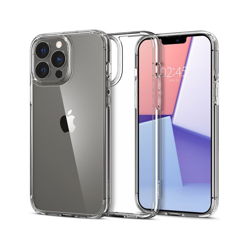 iPhone 13 Pro Max Kılıf, Spigen Crystal Hybrid Crystal Clear