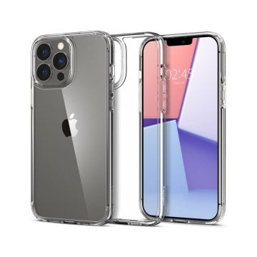 iPhone 13 Pro Max Kılıf, Spigen Crystal Hybrid Crystal Clear