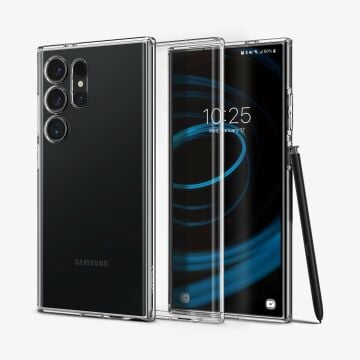 Galaxy S24 Ultra Kılıf, Spigen Liquid Crystal 4 Tarafı Tam Koruma Crystal Clear