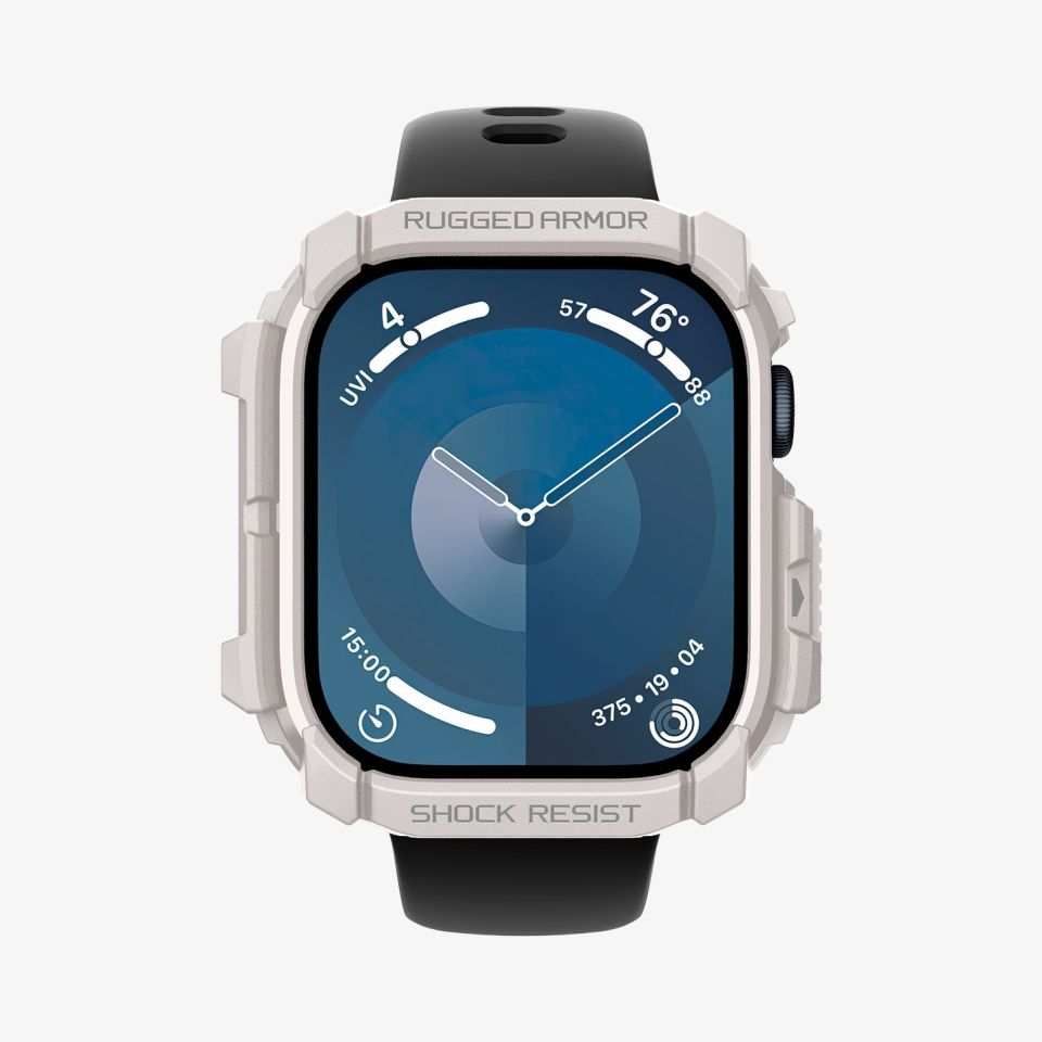 Spigen Apple Watch 46mm Seri 10 Kılıf Rugged Armor Dune Beige