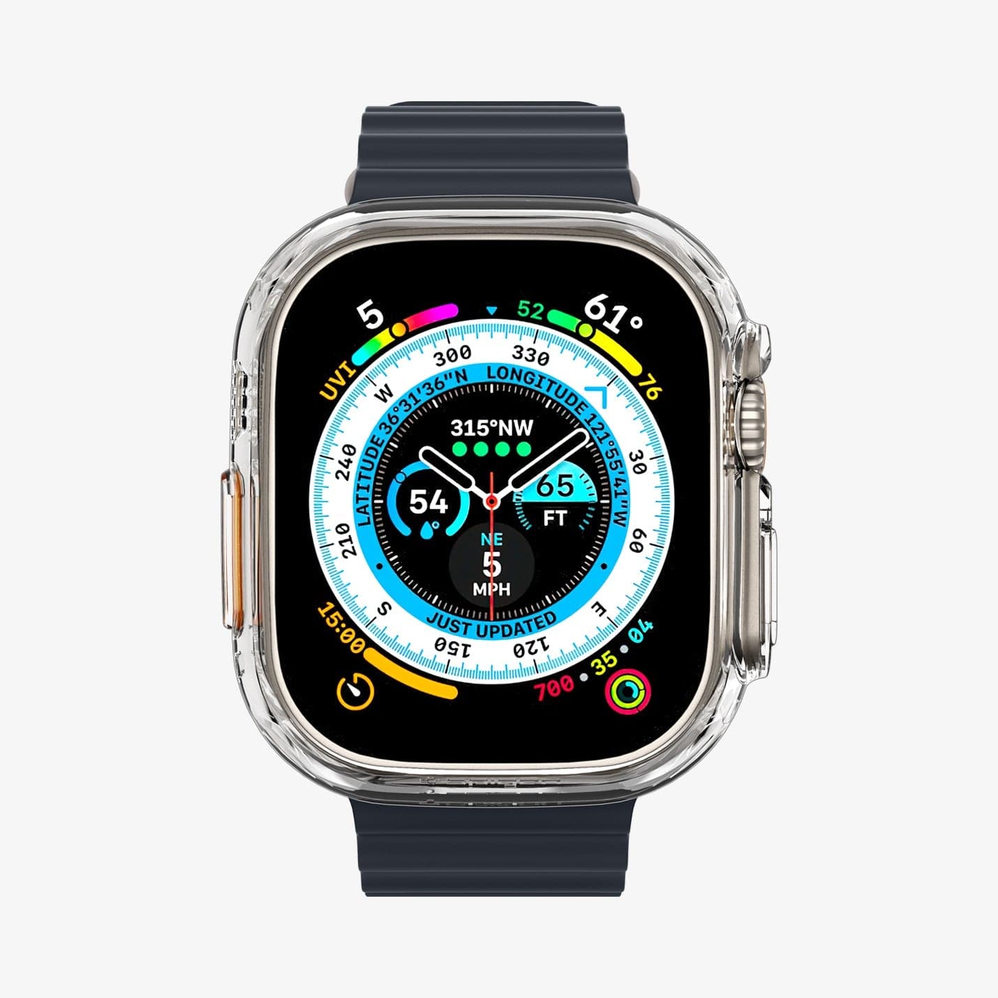 Spigen Apple Watch Ultra 2/1 (49mm) ile Uyumlu Kılıf Thin Fit Crystal Clear