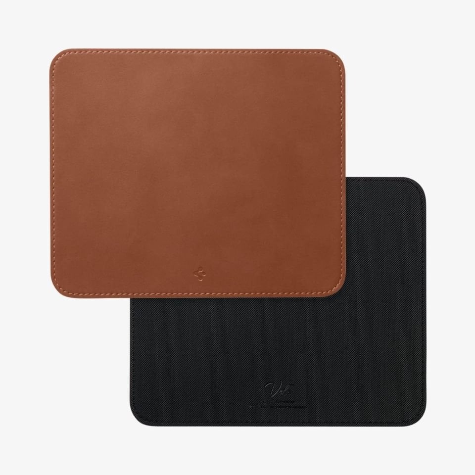 Spigen Regnum LD301 Orta Boy 25 x 21 Cm Mouse Pad (Velo Vegan Leather Technology) Brown