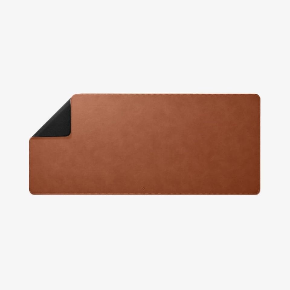 Spigen Regnum LD302 Büyük Boy 90 x 40 Cm Mouse Pad (Velo Vegan Leather Technology) Brown