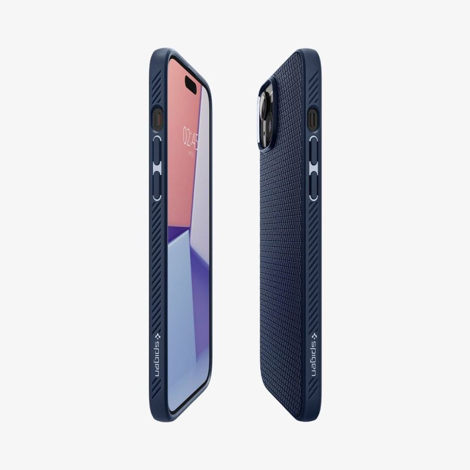 iPhone 15 Plus Kılıf, Spigen Liquid Air Navy Blue