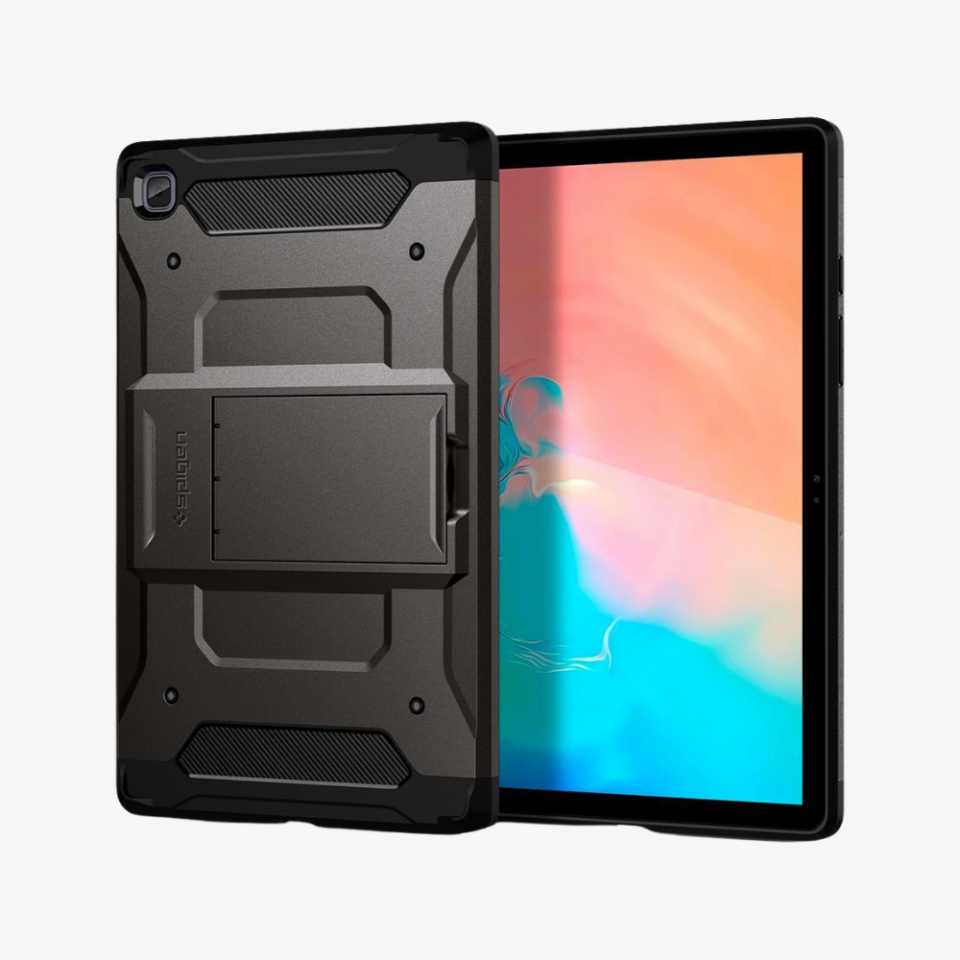 Galaxy Tab A7 Kılıf, Spigen Tough Armor Pro Gunmetal