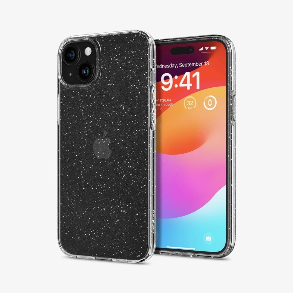 iPhone 15 Plus Kılıf, Spigen Liquid Crystal Glitter Crystal Quartz