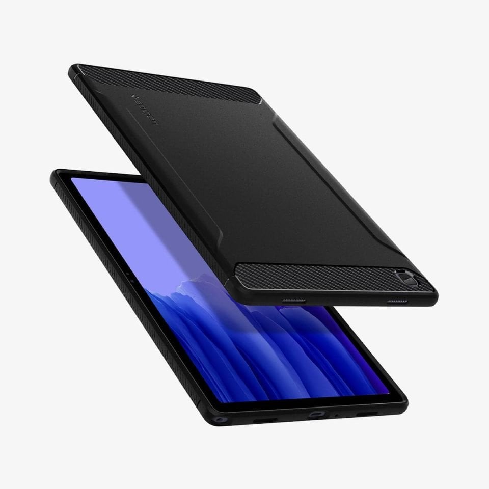 Galaxy Tab A7 Kılıf, Spigen Rugged Armor Black