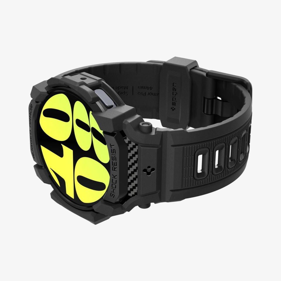 Spigen Galaxy Watch 7 (40mm) Kılıf & Kordon Kayış Rugged Armor Pro Matte Black