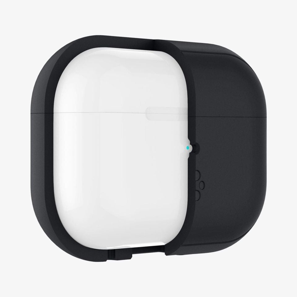 AirPods Pro (2.Nesil) Kılıf, Spigen Silicone Fit + Strap (Askı İpi) Black