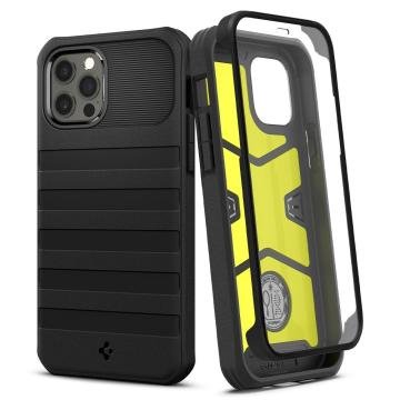 iPhone 12 / iPhone 12 Pro Kılıf Spigen Geo Armor 360 (Kılıf + Ekran Panelli Tam Koruma) Black