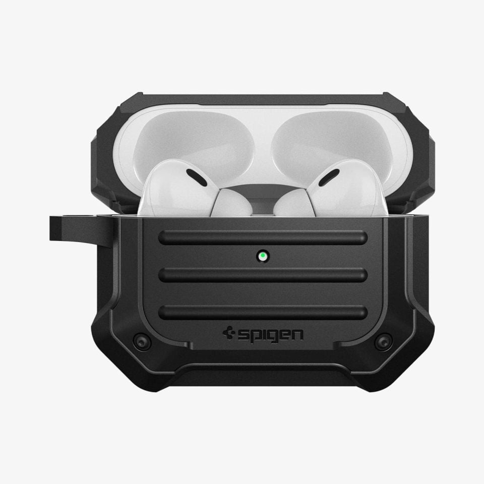 AirPods Pro (2.Nesil) Kılıf, Spigen Tough Armor Black