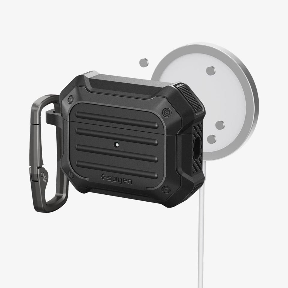 AirPods Pro (2.Nesil) Kılıf, Spigen Tough Armor Black
