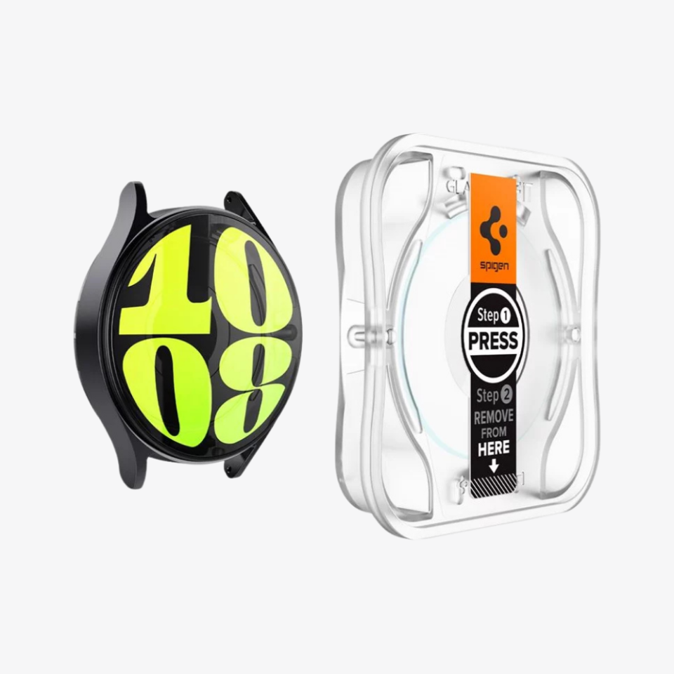 Spigen Galaxy Watch 7 (44mm) Cam Ekran Koruyucu Kolay Kurulum Glas.tR EZ Fit (2 Adet)