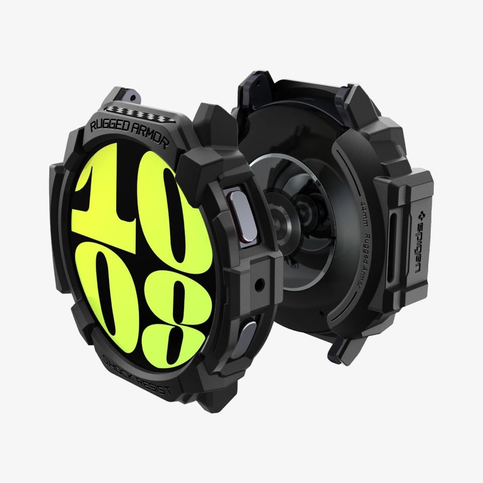 Spigen Galaxy Watch 7 (44mm) Kılıf Rugged Armor Matte Black