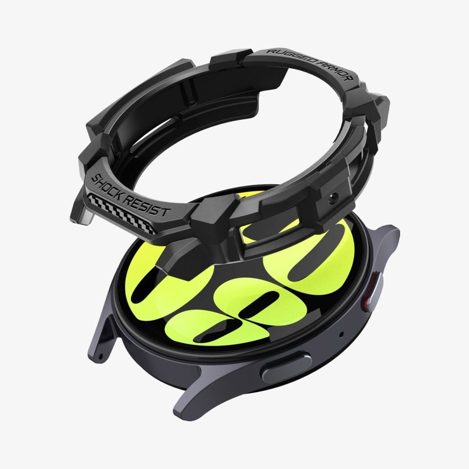 Spigen Galaxy Watch 7 (44mm) Kılıf Rugged Armor Matte Black
