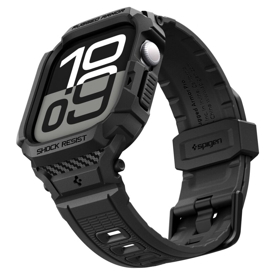 Spigen Apple Watch 42mm Seri 11/10 ile Uyumlu Kılıf & Kordon Kayış Rugged Armor Pro 2
