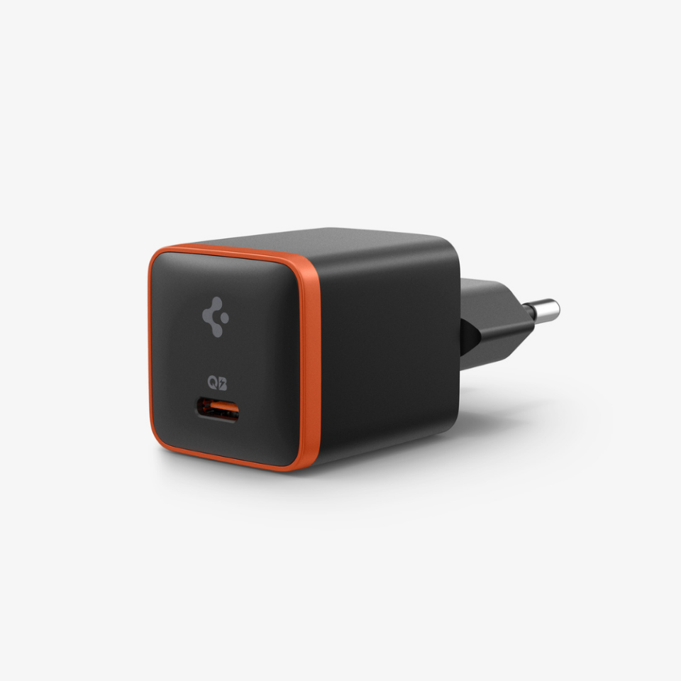 Spigen 30W GaN USB-C Mini Güç Adaptörü - Samsung PPS Destekli Hızlı Şarj Aleti (Isı Düşürücü ve Akım Korumalı) iPhone & Android & iPad & MacBook Type-C Black - ACH08448
