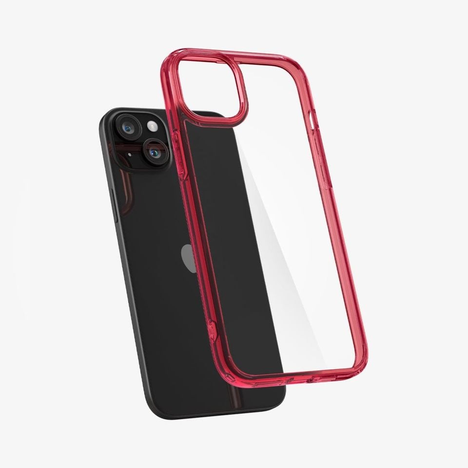 iPhone 15 Plus Kılıf, Spigen Ultra Hybrid Red Crystal