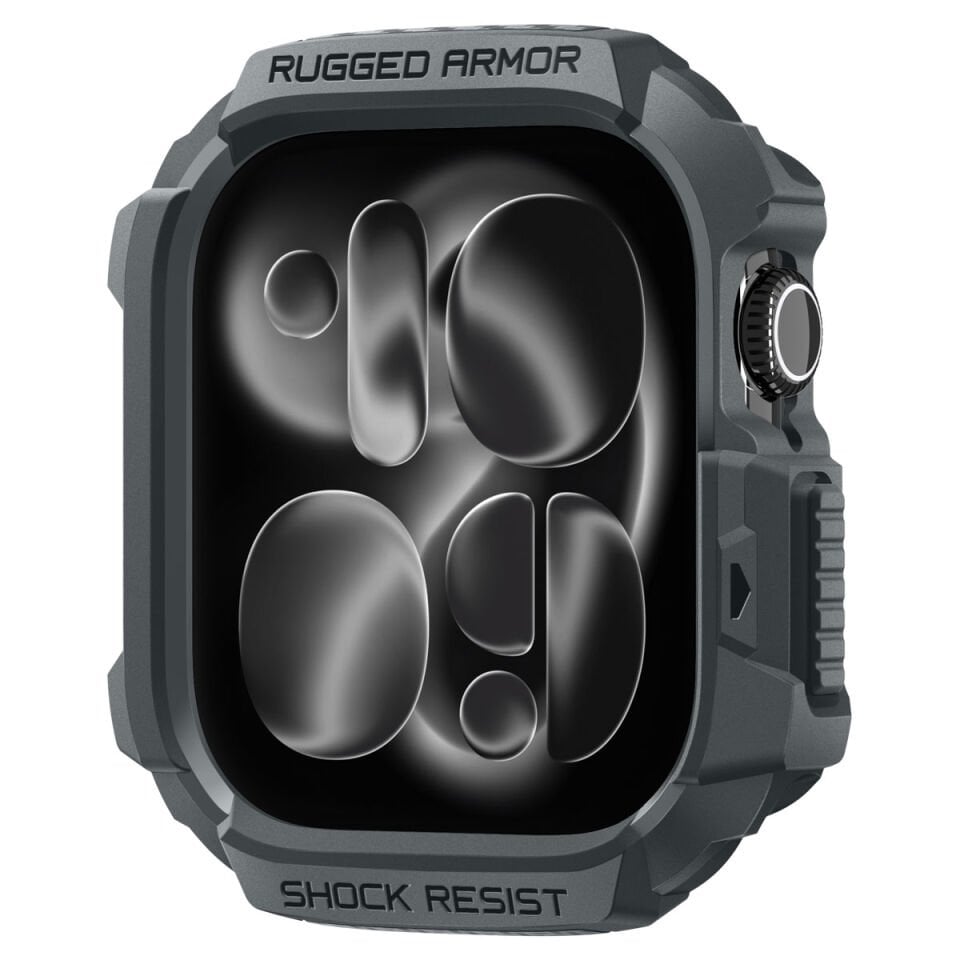Spigen Apple Watch 46mm Seri 11/10 ile Uyumlu Kılıf Rugged Armor 2