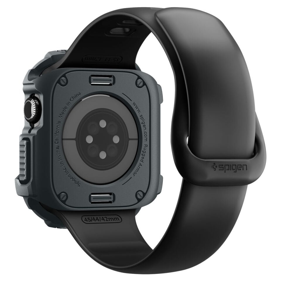 Spigen Apple Watch 46mm Seri 11/10 ile Uyumlu Kılıf Rugged Armor 2