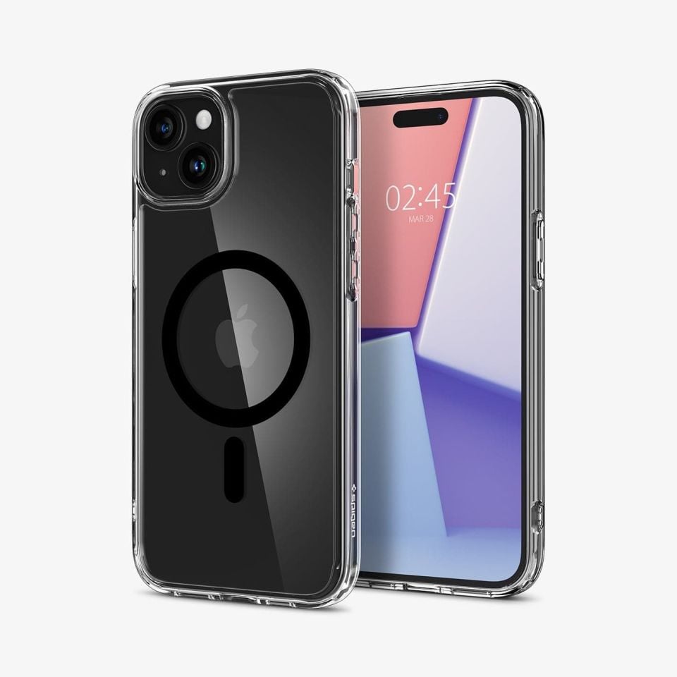iPhone 15 Plus Kılıf, Spigen Ultra Hybrid Magfit (Magsafe Uyumlu) Black
