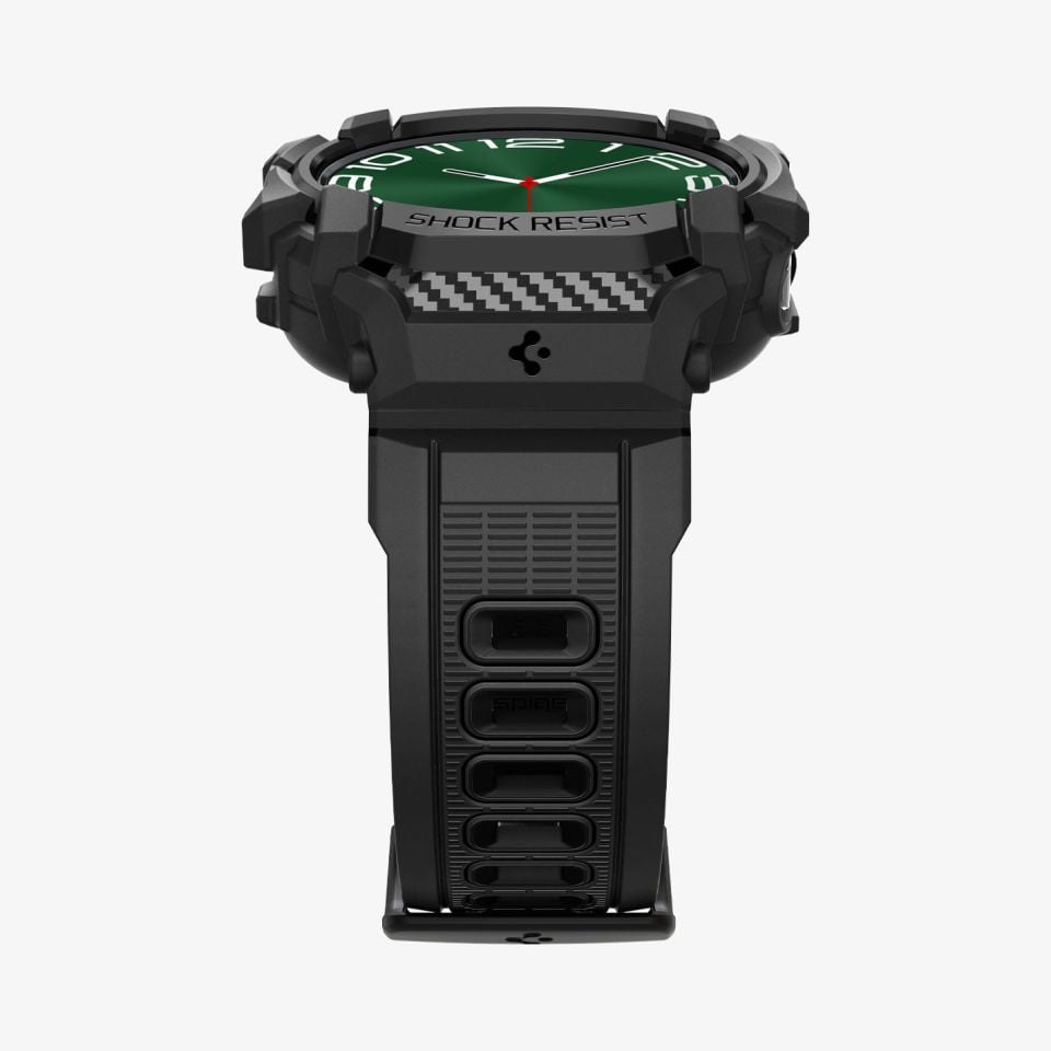 Spigen Galaxy Watch Ultra (47mm) Kılıf & Kordon Kayış Rugged Armor Pro Matte Black