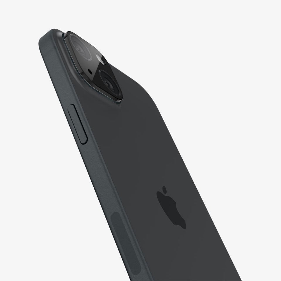 Spigen iPhone 15 / 15 Plus / 14 / 14 Plus Kamera Lens Camı Koruyucu Glas.tR Optik (2 Adet)