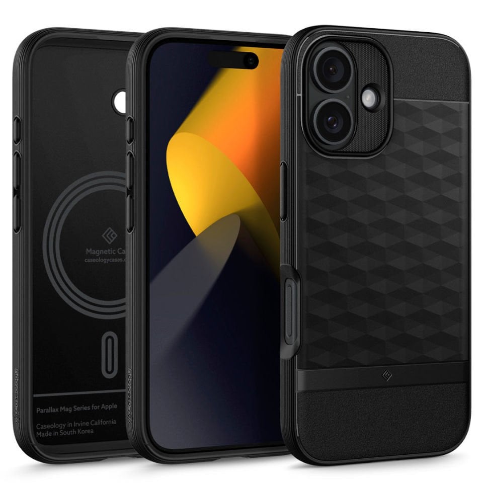Caseology iPhone 16 Plus Kılıf Parallax Mag MagSafe Özellikli Matte Black