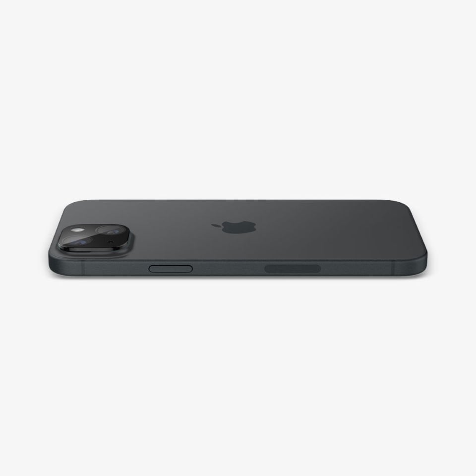 Spigen iPhone 15 / 15 Plus / 14 / 14 Plus Kamera Lens Camı Koruyucu Glas.tR Optik (2 Adet) Black